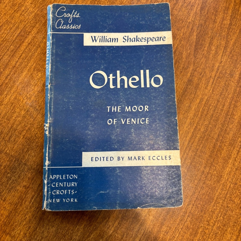 Othello The‎ Moor of Venice William Shakespeare 1946 Crofts Classics Mark Eccles
